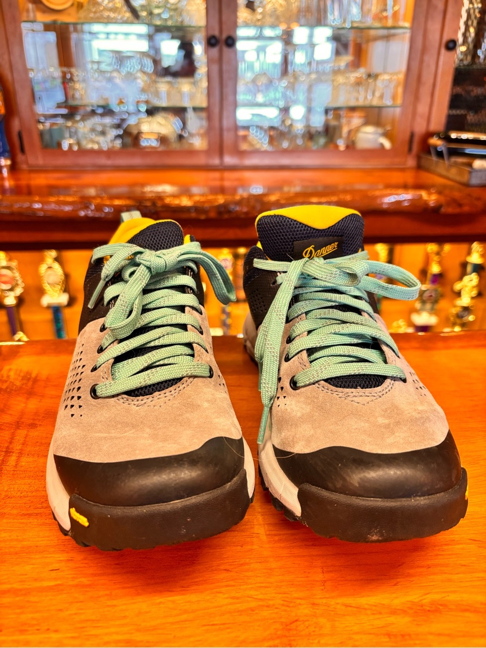 Woman’s Danner Trail 2650 Suede Hiking Sneakers in Gray & Teal - Picture 5 of 13